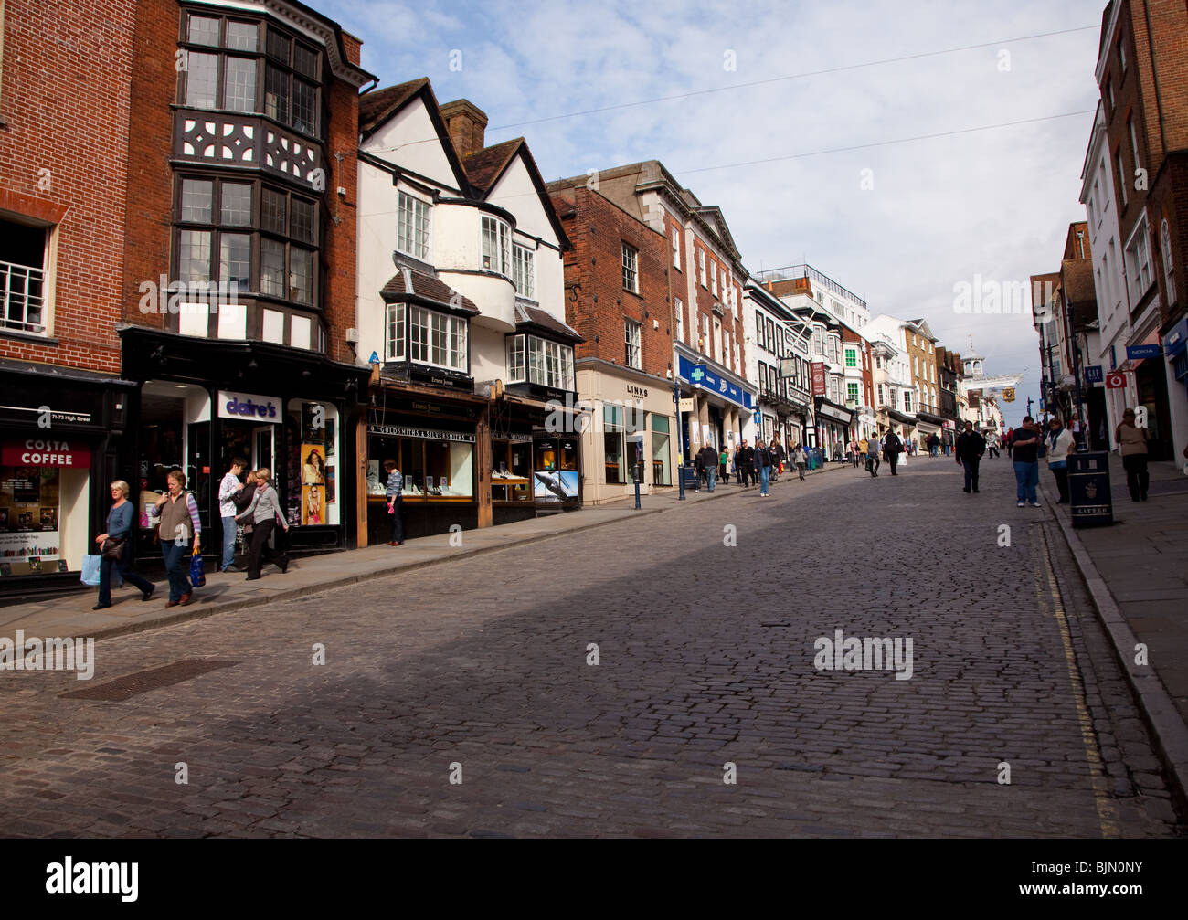 Guildford High Street Stockfoto