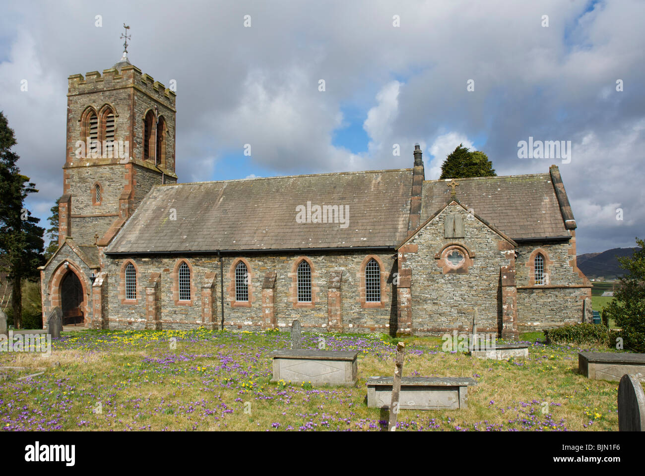 Lukas Kirche, Lowick, Nationalpark Lake District, Cumbria, England UK Stockfoto