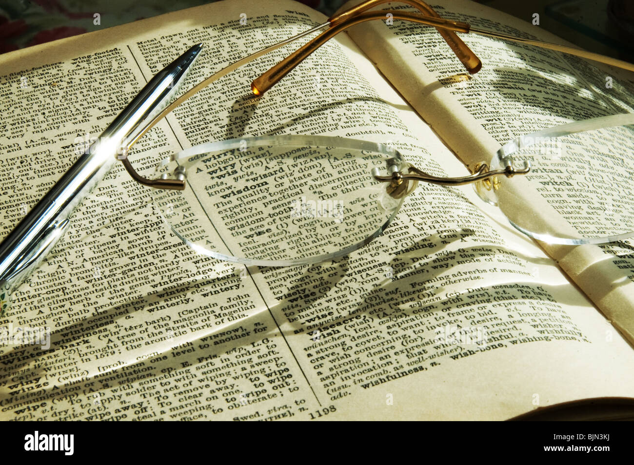 Wörterbuch der words.book Wörter, Bildung Stockfoto