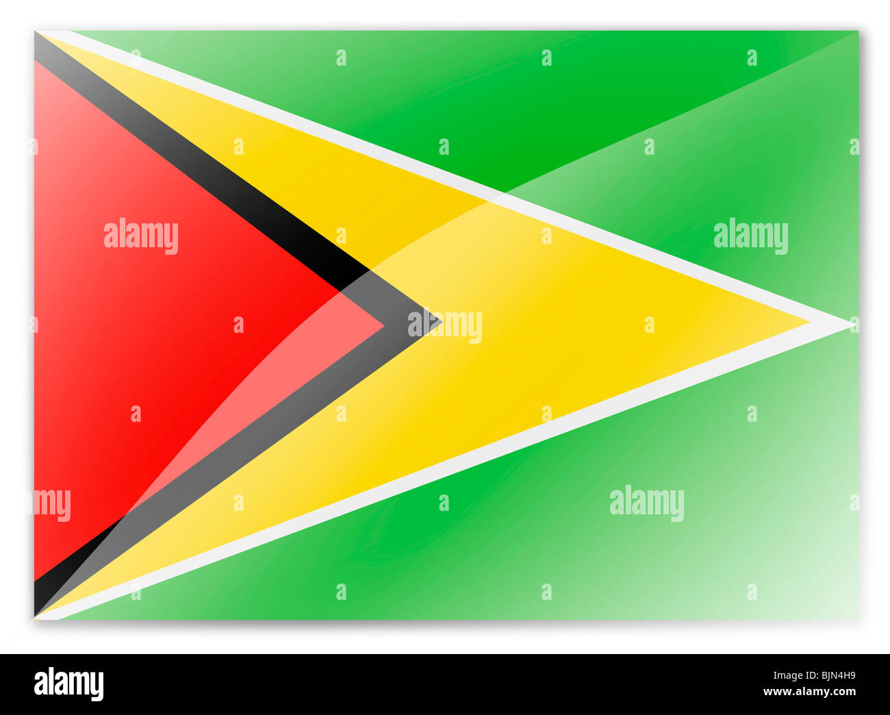 Guyana-Flagge Stockfoto