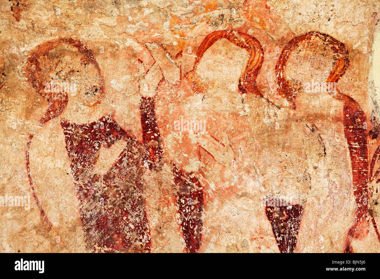 Mittelalterliche Wandmalereien, All Saints Church, Crostwight, Norfolk Stockfoto