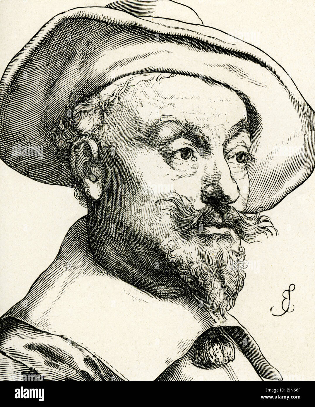 Wallenstein, Albrechts von vom 14.9. 1583 - 25.2.1634, böhmische Allgemein, Porträt, Kupferstich, Ludwig Bechstein "Zweihundert deutsche Männer in Bildnissen und Lebensbeschreibungen', 1854, Artist's Urheberrecht nicht gelöscht werden Stockfoto