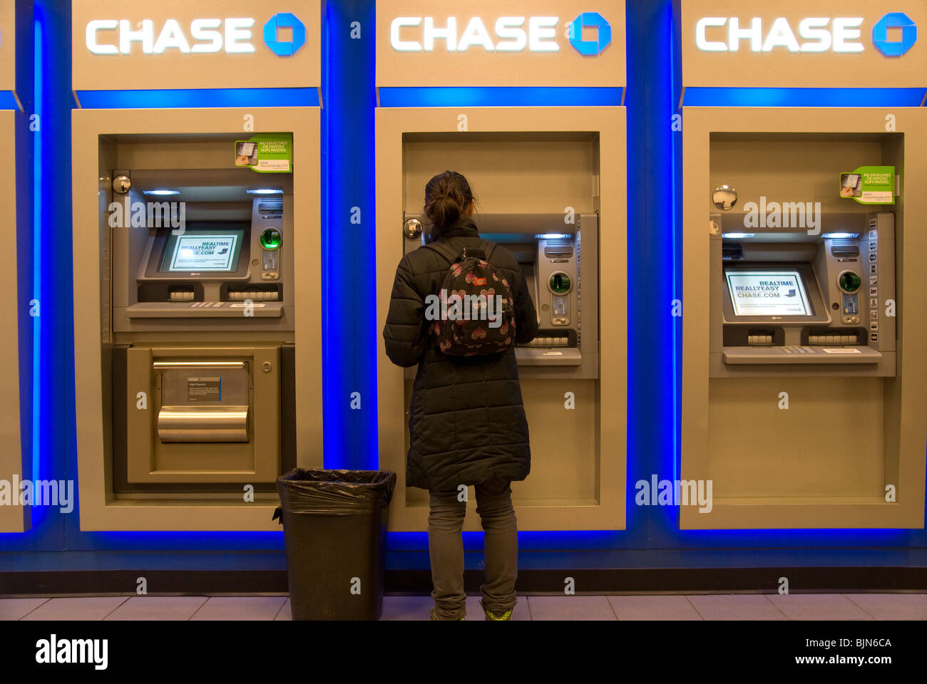 Chase Bank, JP Morgan Chase, JPMorgan, neue Yorkk Stadt Stockfoto