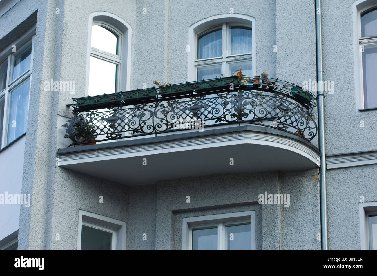 Balkon vor einem Hotel in Berlin Deutschland Europa Stockfoto