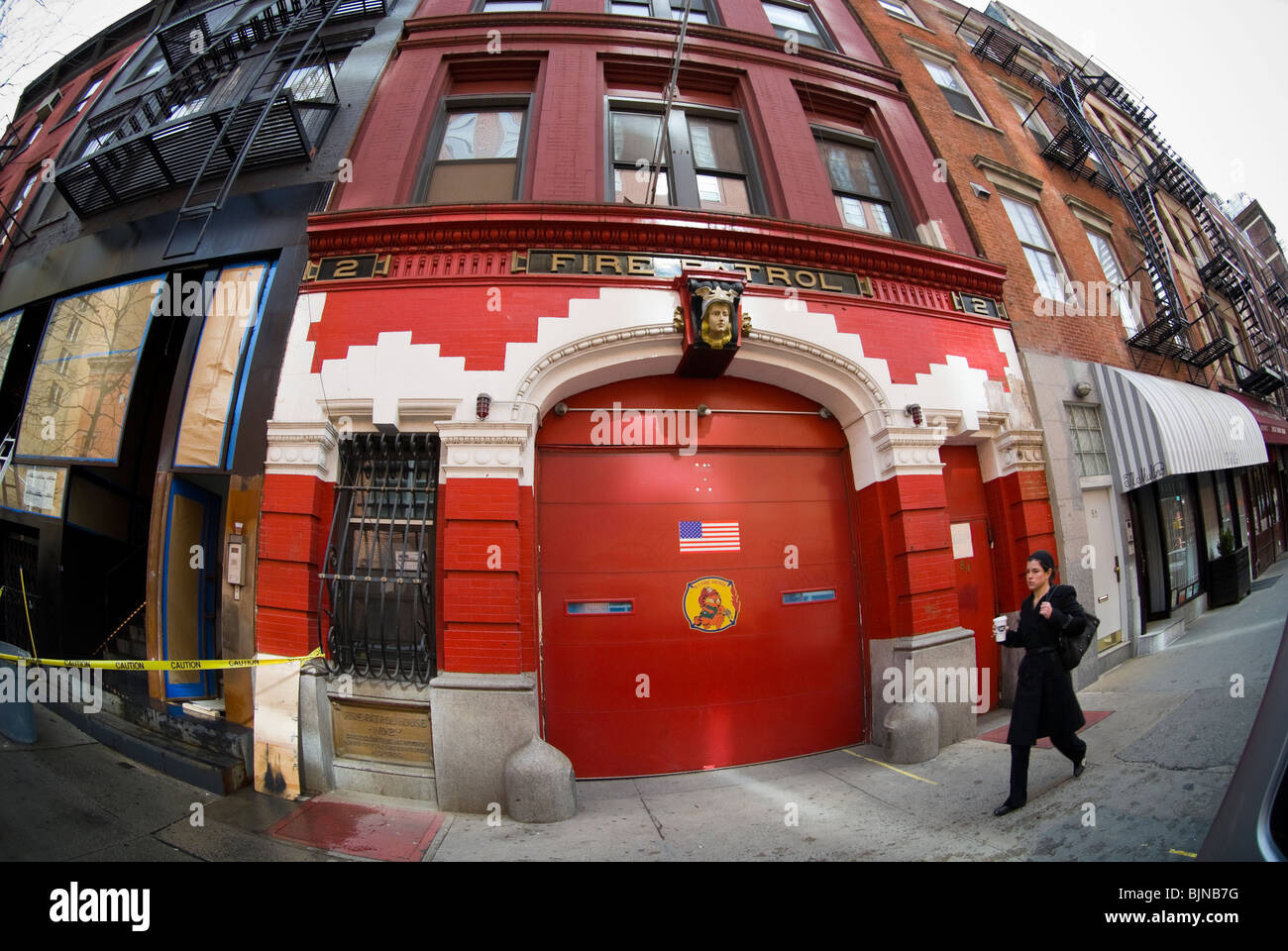 Eine ehemalige New York Fire Patrol Station in Greenwich Village Stockfoto