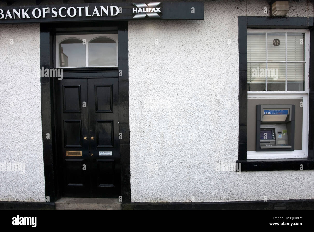 Geldautomaten bei der Bank of Scotland Kirchplatz Inveraray Stockfoto
