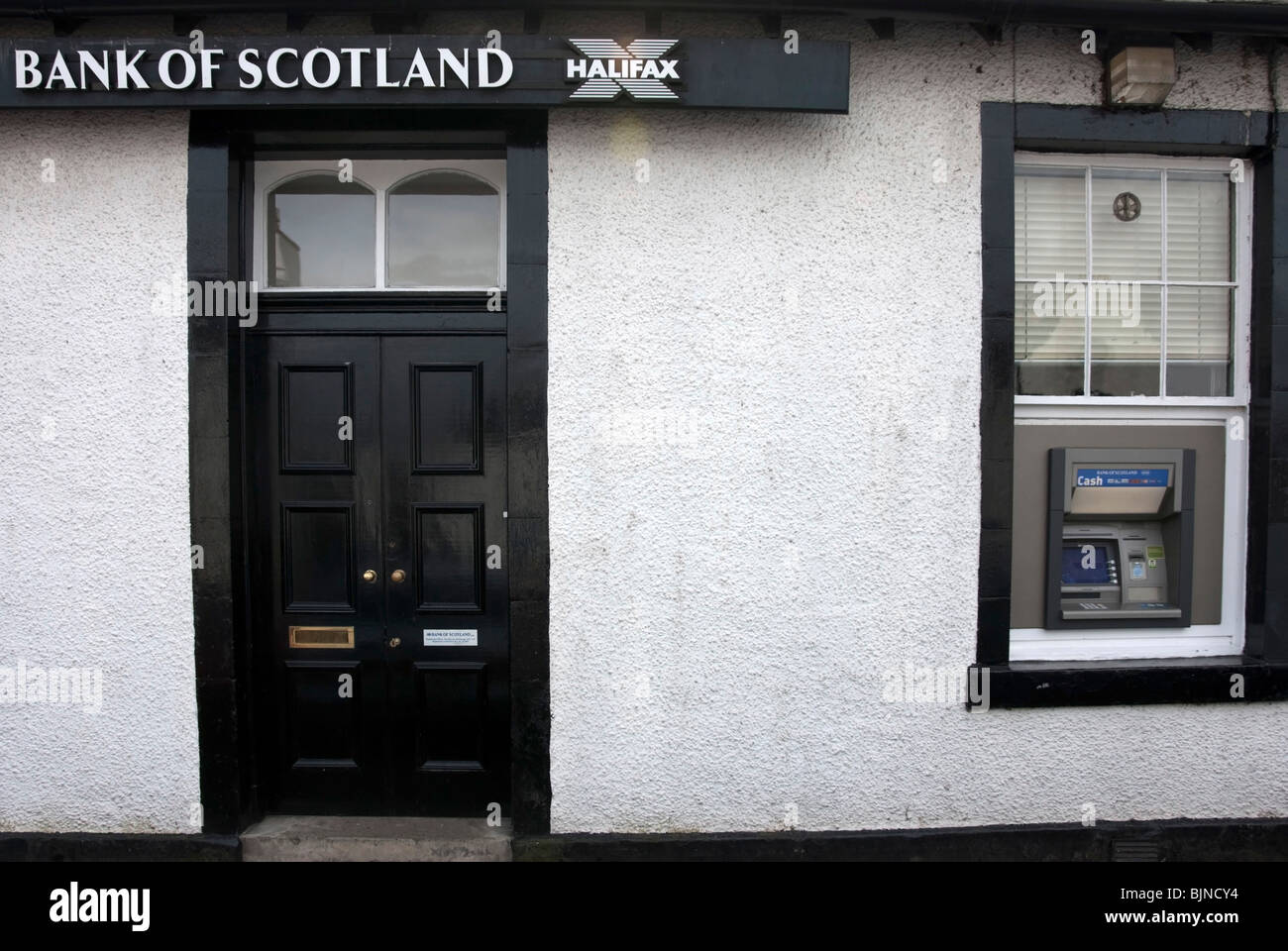 Geldautomaten bei der Bank of Scotland Kirchplatz Inveraray Stockfoto