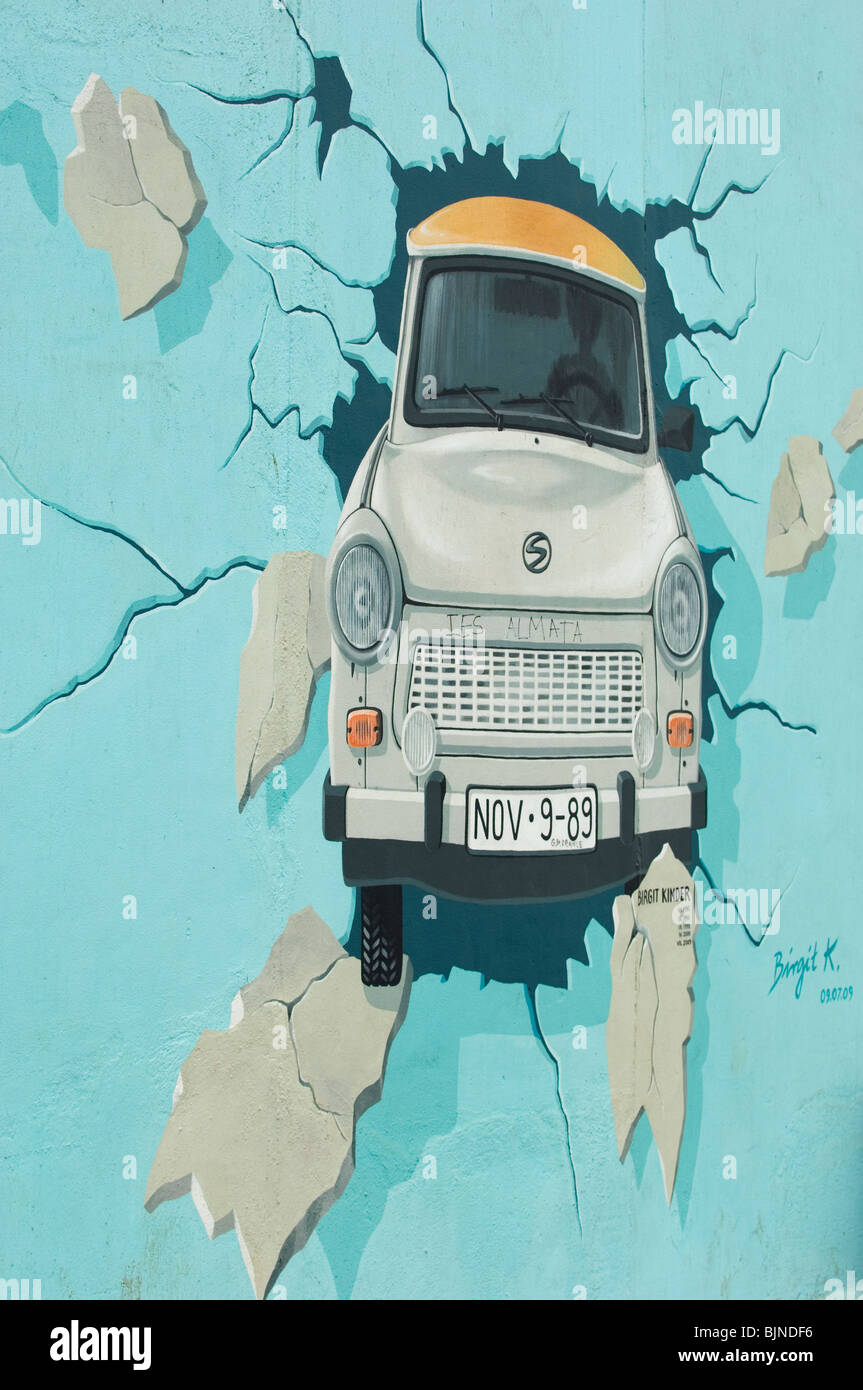 East-Side-Gallery an der Berliner Mauer Deutschland Europa Stockfoto