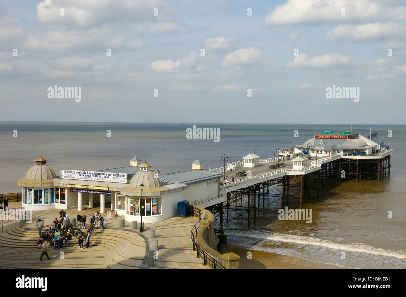 Cromer Pier und Strand, Norfolk Stockfoto