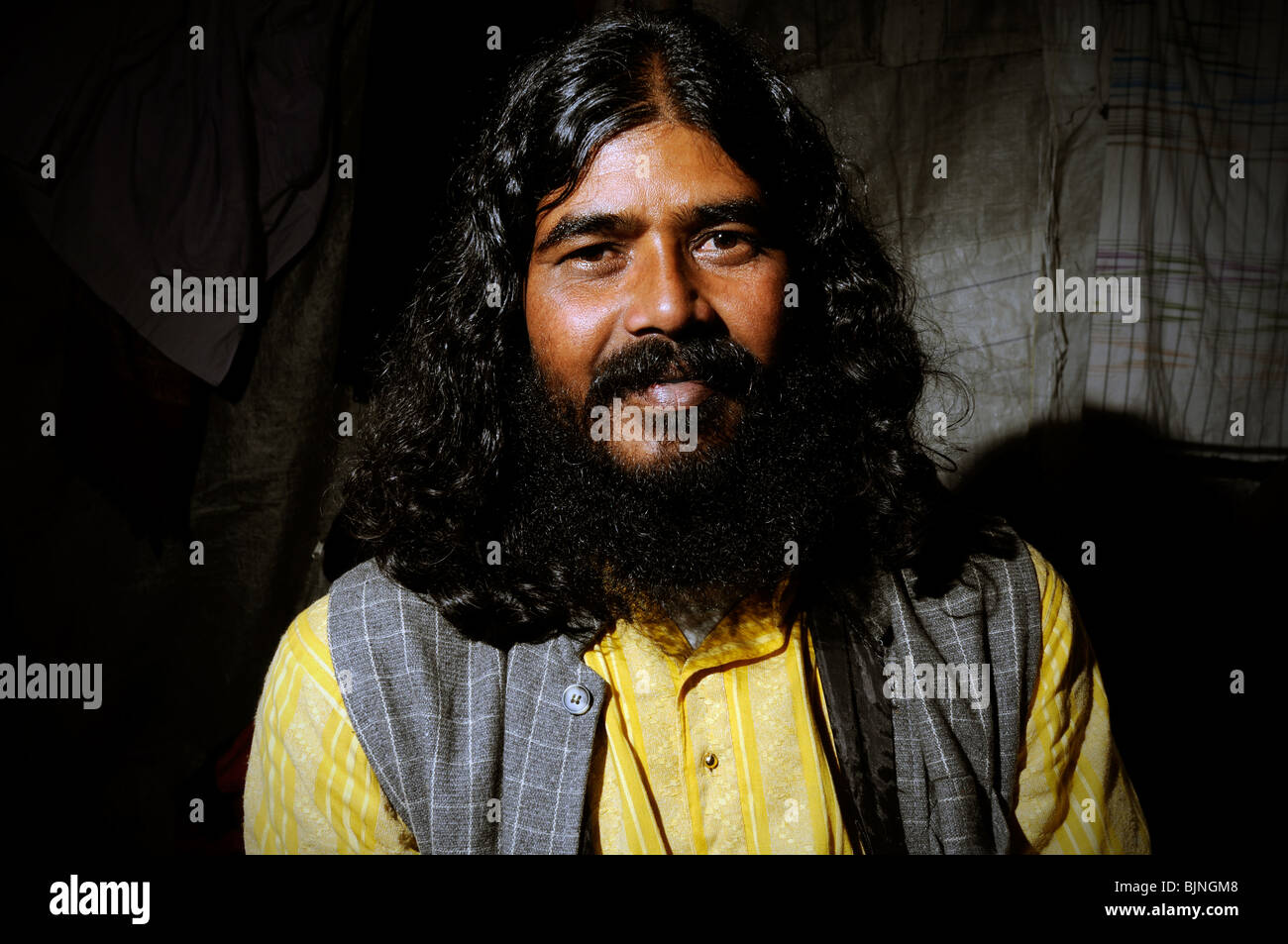 Fakir Sänger in Kalkutta, Indien Stockfoto