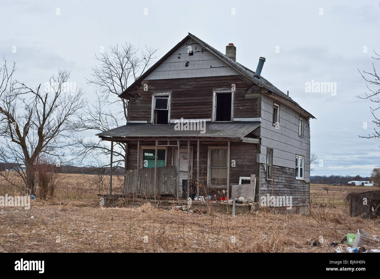 Verfallene, verlassenen Bauernhof in Michigan, USA Stockfoto