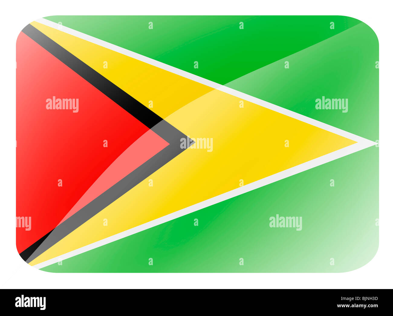 Guyana-Flagge Stockfoto