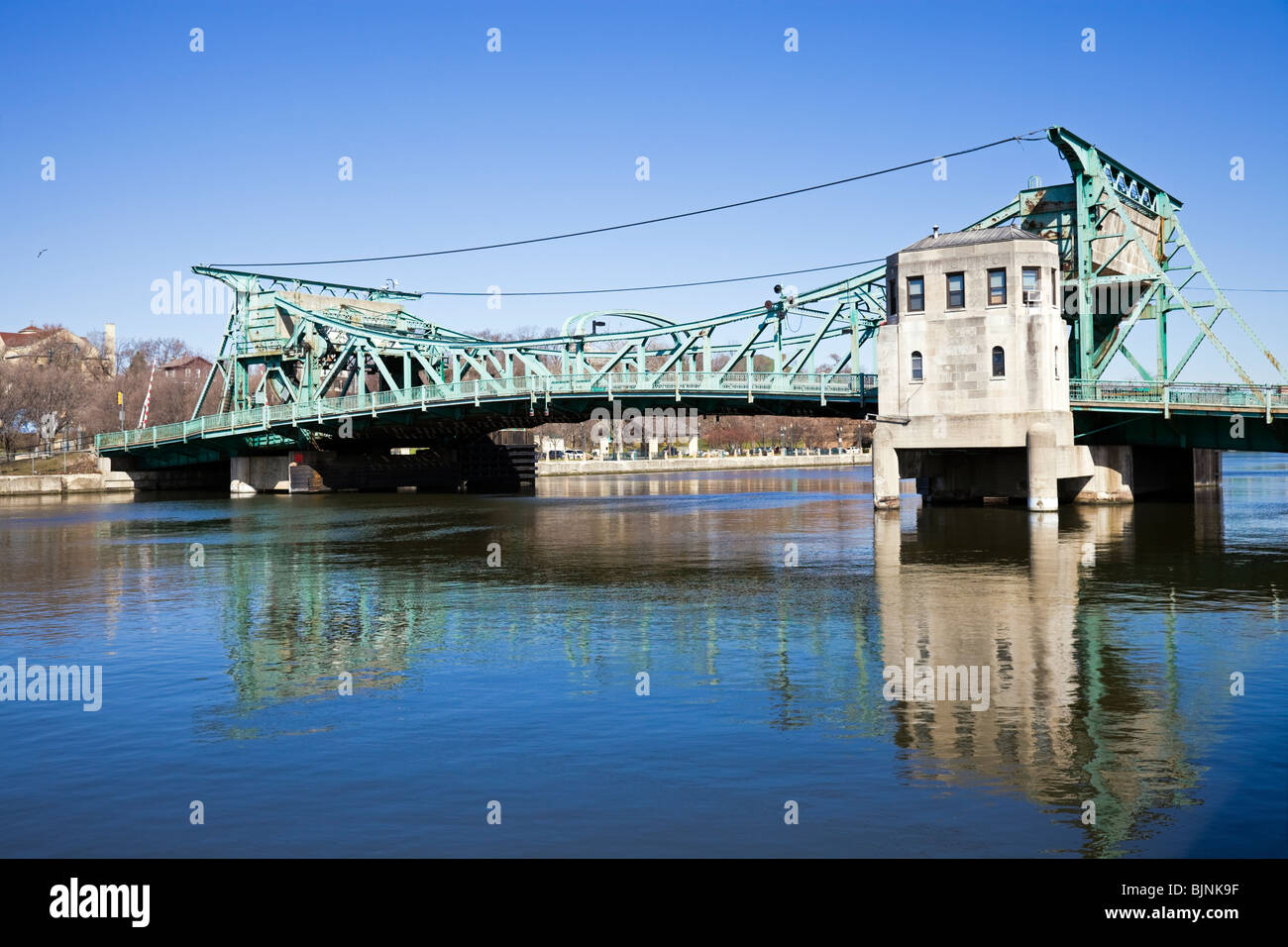 Historische Brücke in Joliet Stockfoto