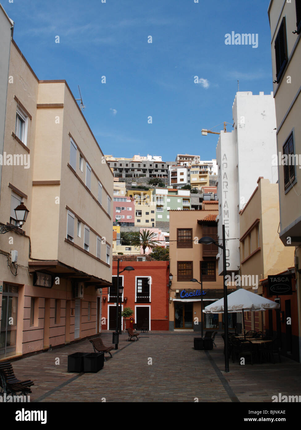 Blick auf San Sebastian De La Gomera, La Gomera, Kanarische Inseln Stockfoto