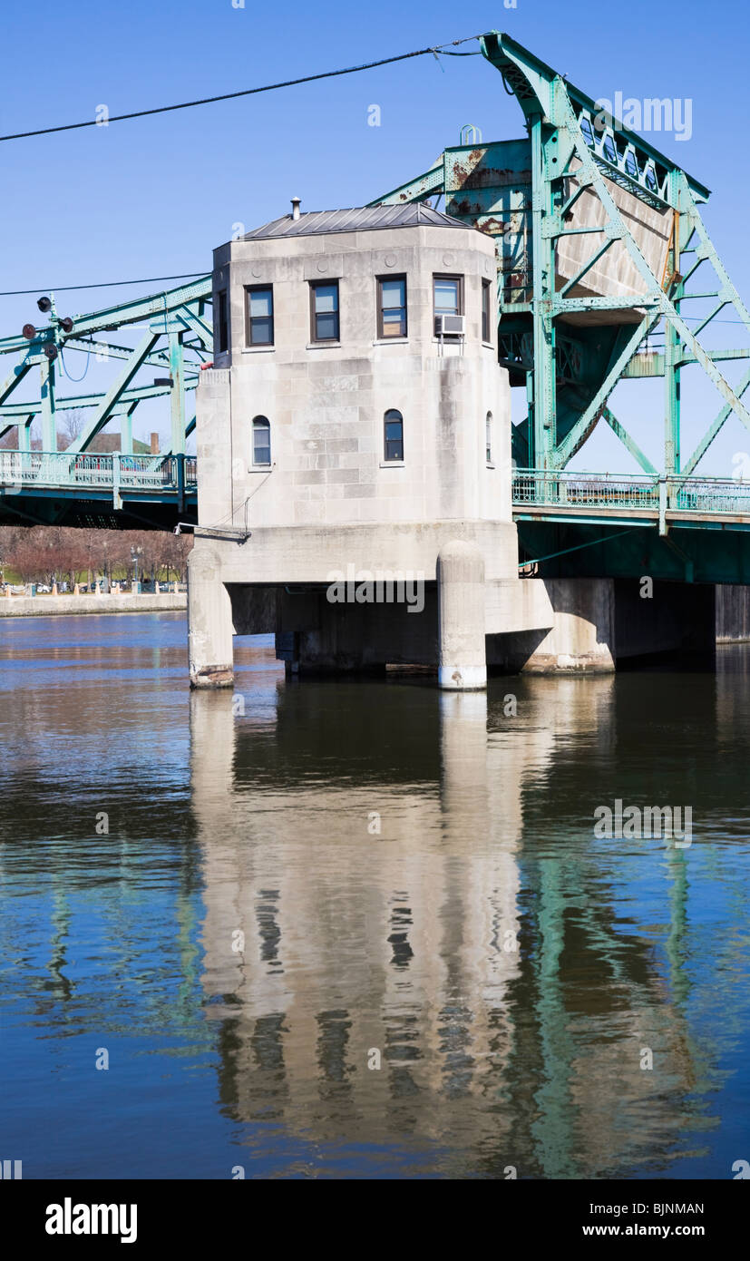 Details der historischen Brücke in Joliet Stockfoto