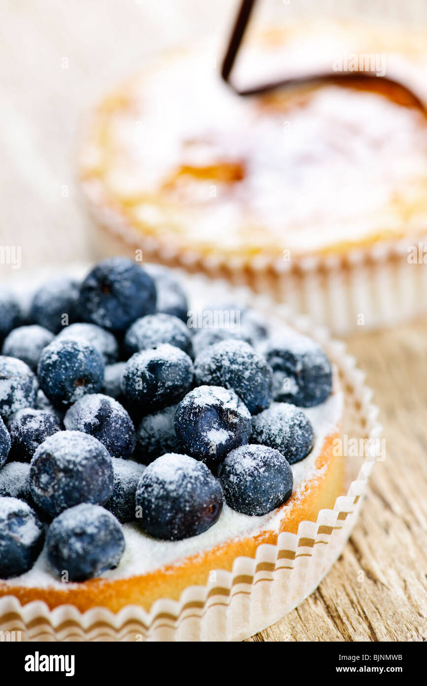 Nahaufnahme von ausgefallenen Gourmet frische Obstkuchen dessert Stockfoto