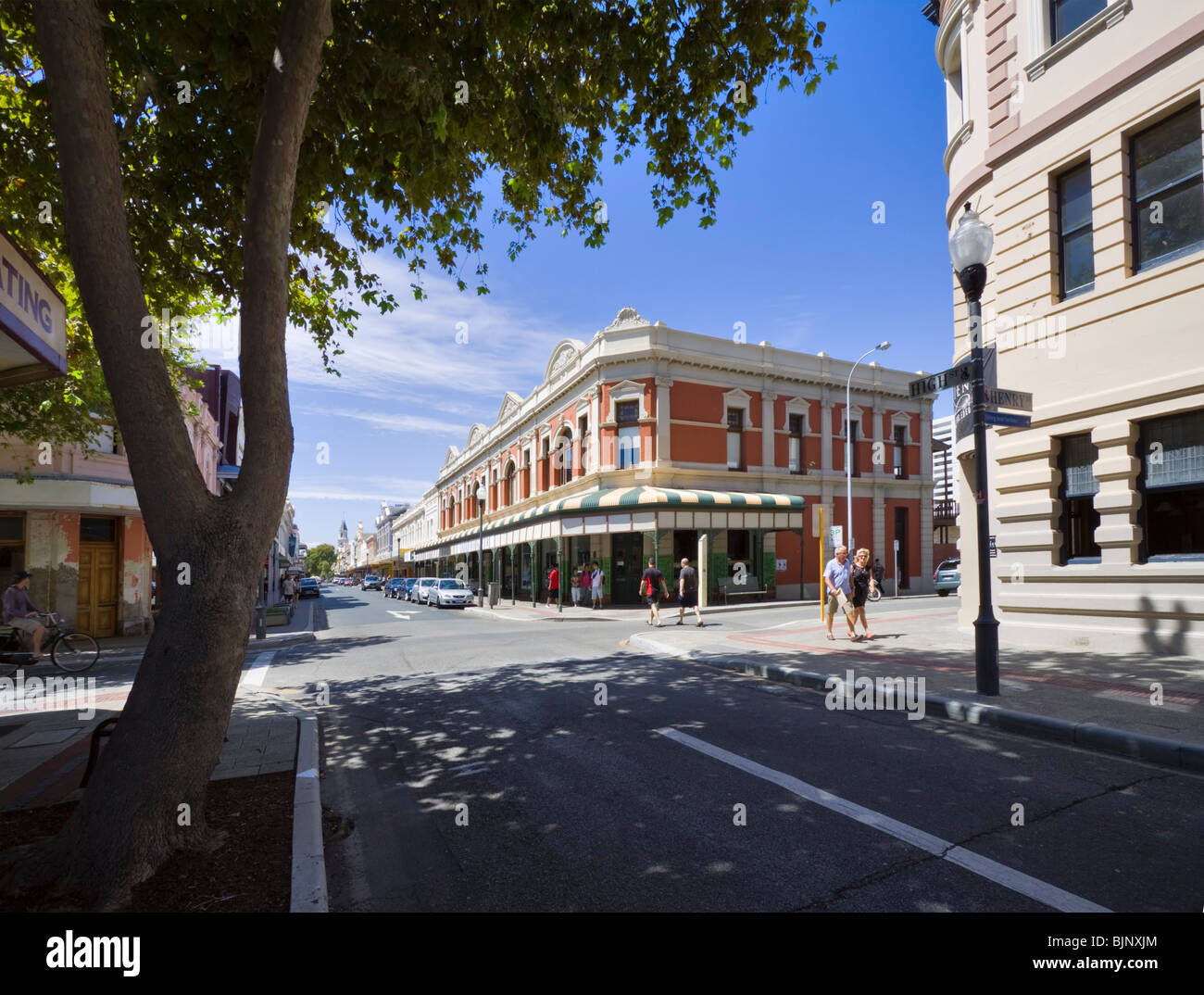 Ecke der High Street und Henry Street in Fremantle, Western Australia, Australia Stockfoto