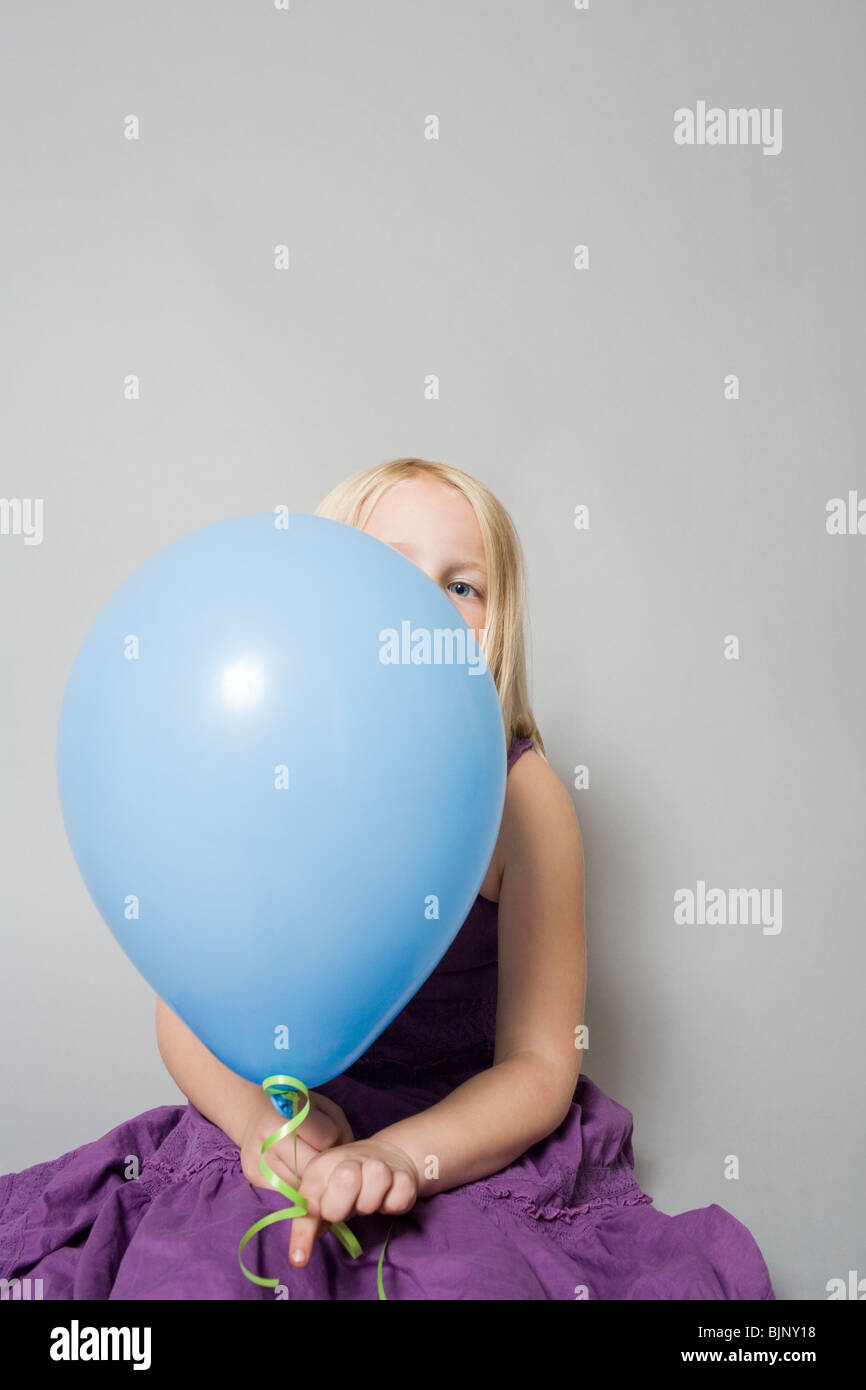 Mädchen mit einem Ballon Stockfoto