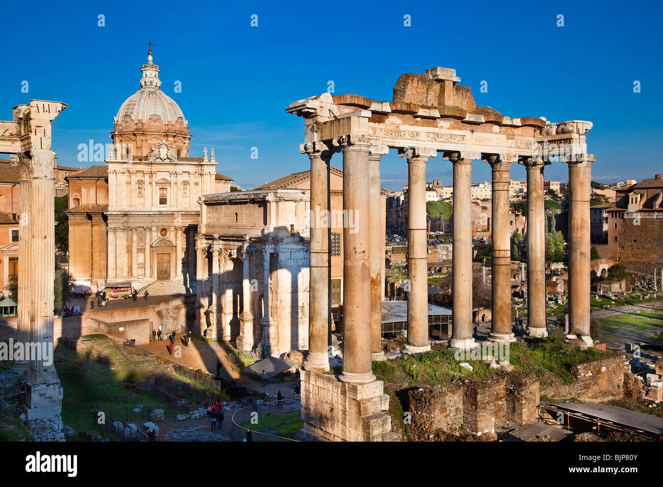 Das Forum Romanum, Rom Stockfoto