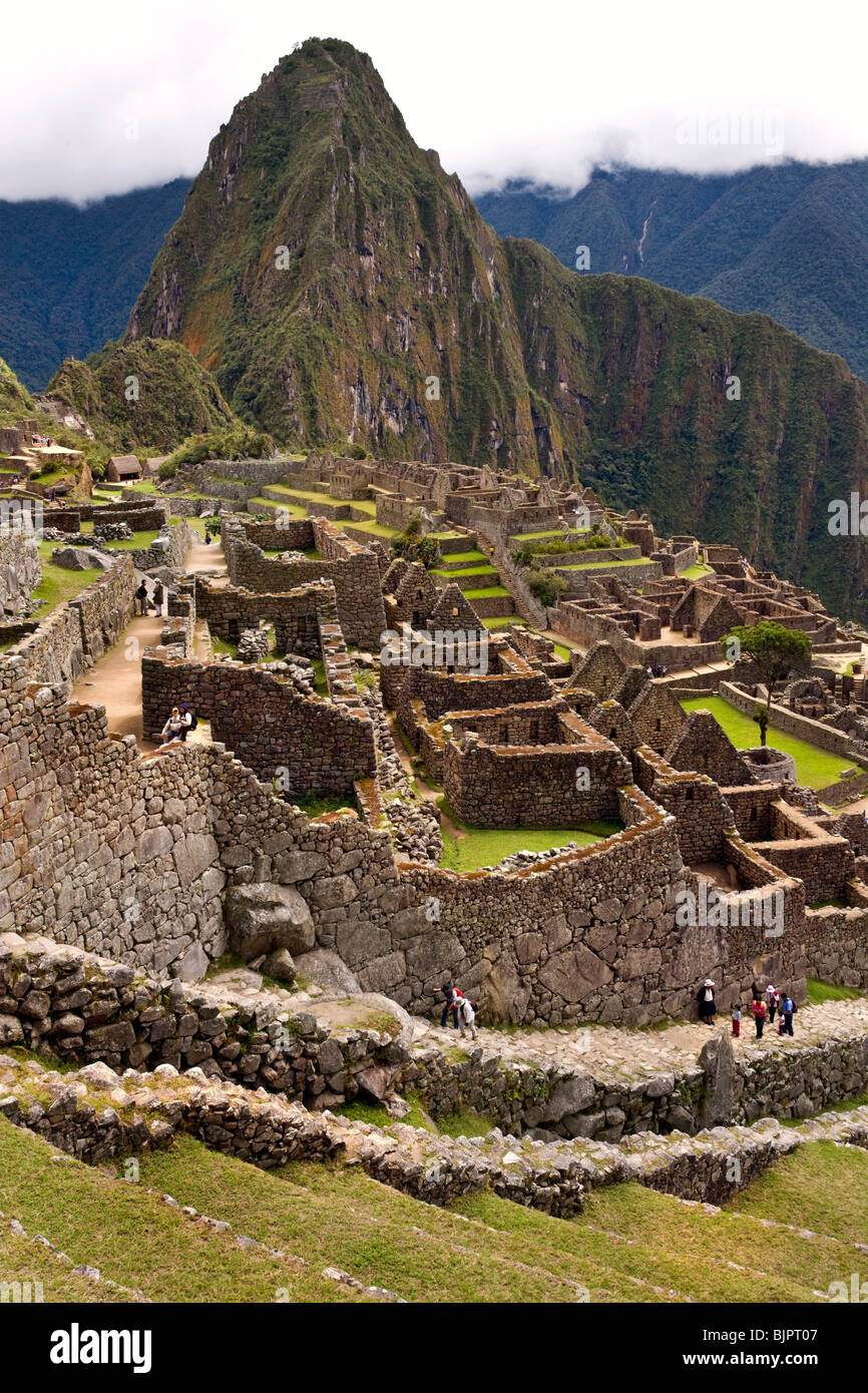 Inka-Stätte Machu Picchu in Peru Stockfoto