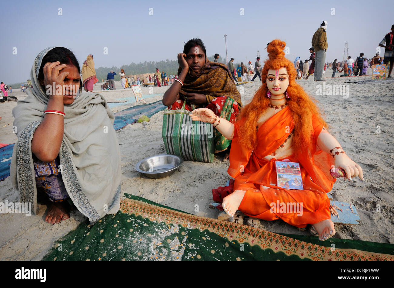 Ganga Sagar Mela Festival in Westbengalen, Indien Stockfoto