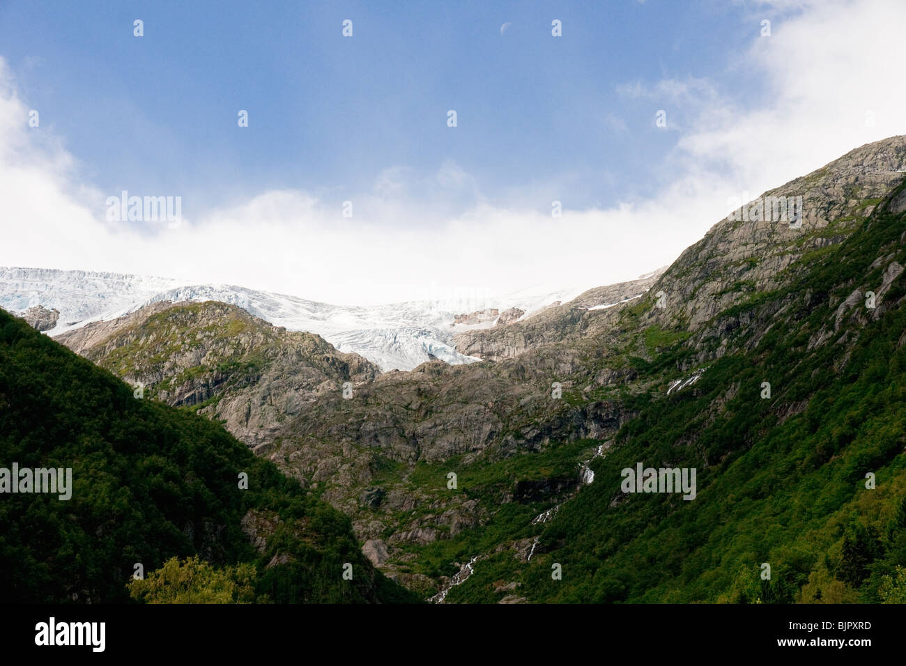 Folgefonna, der 3. größte Gletscher in Norwegen. Stockfoto