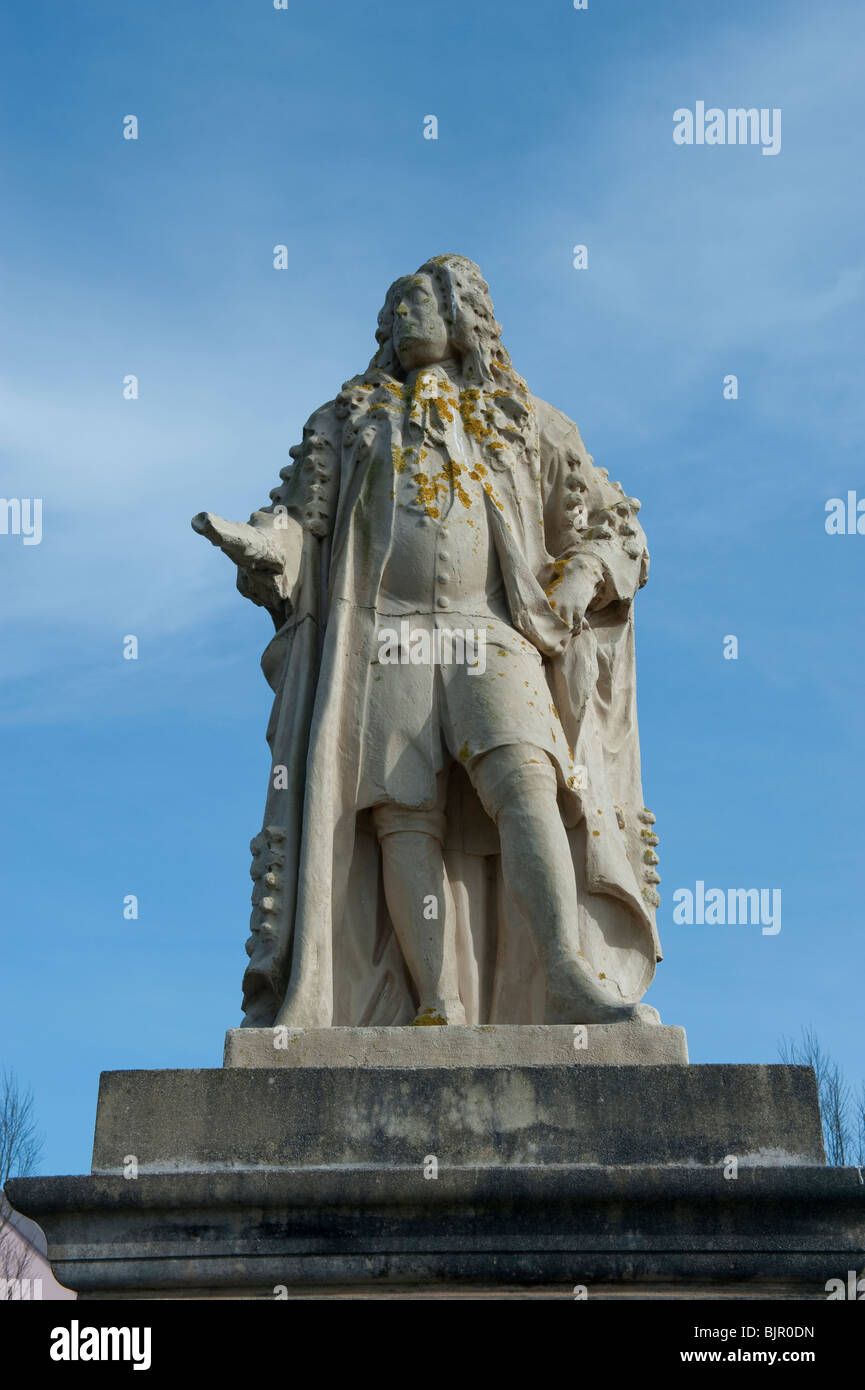Hans Sloane Statue Killyleagh Co nach unten Stockfoto