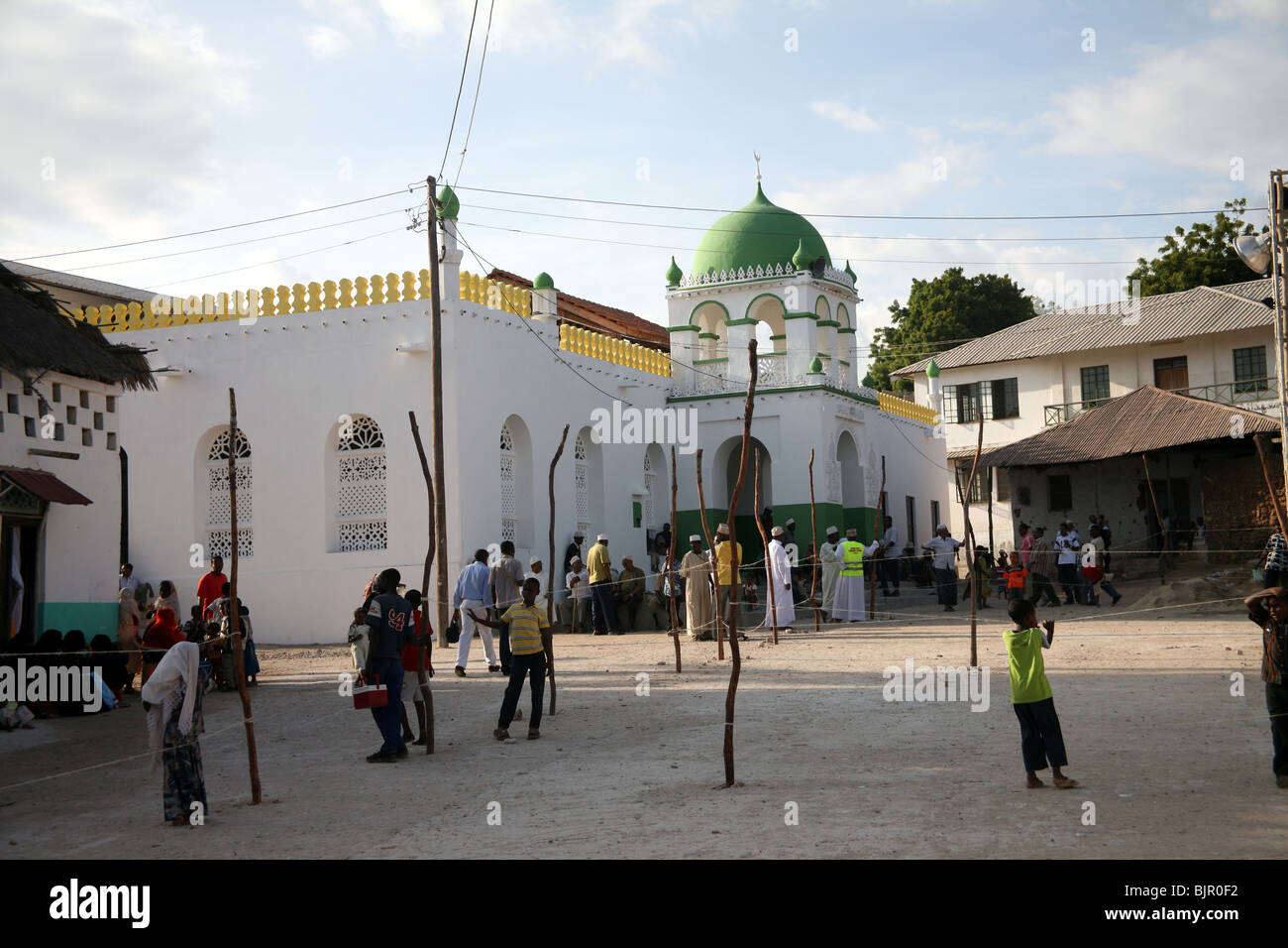 Riyadha Moschee Lamu Kenia während Maulidi Stockfoto