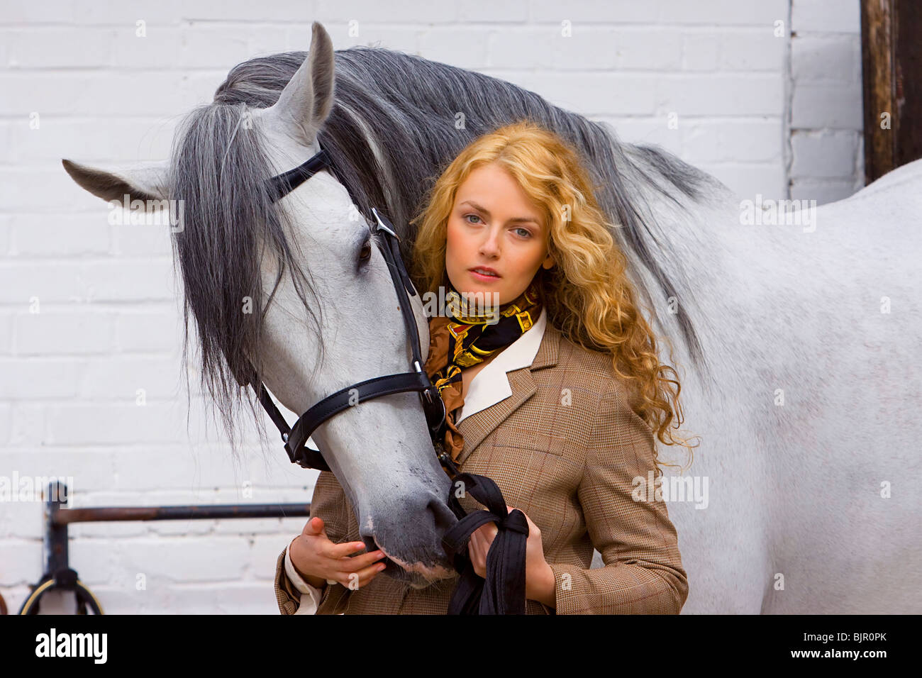 Mädchen mit Pferd 9 Stockfoto
