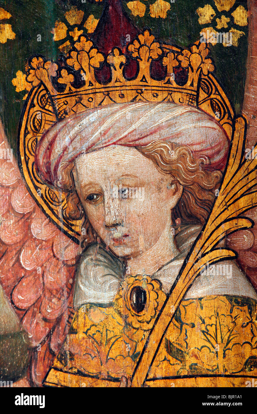 Malte Lettner Darstellung An Angel, St. Michael und alle Engel Kirche, Barton Turf, Norfolk Stockfoto