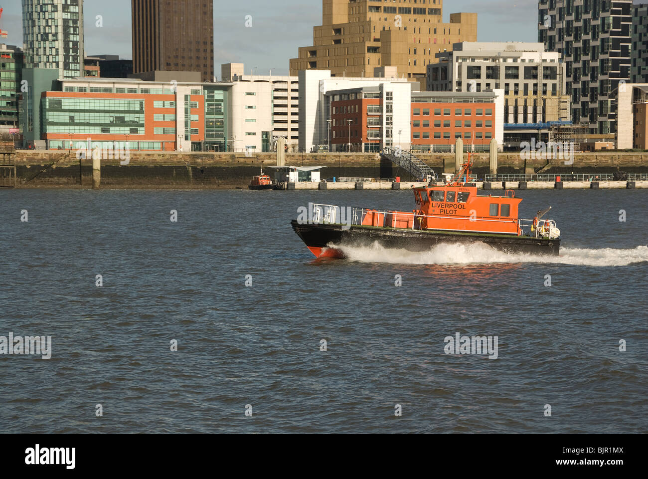 Liverpool pilot Schiff über Wasser Stockfoto