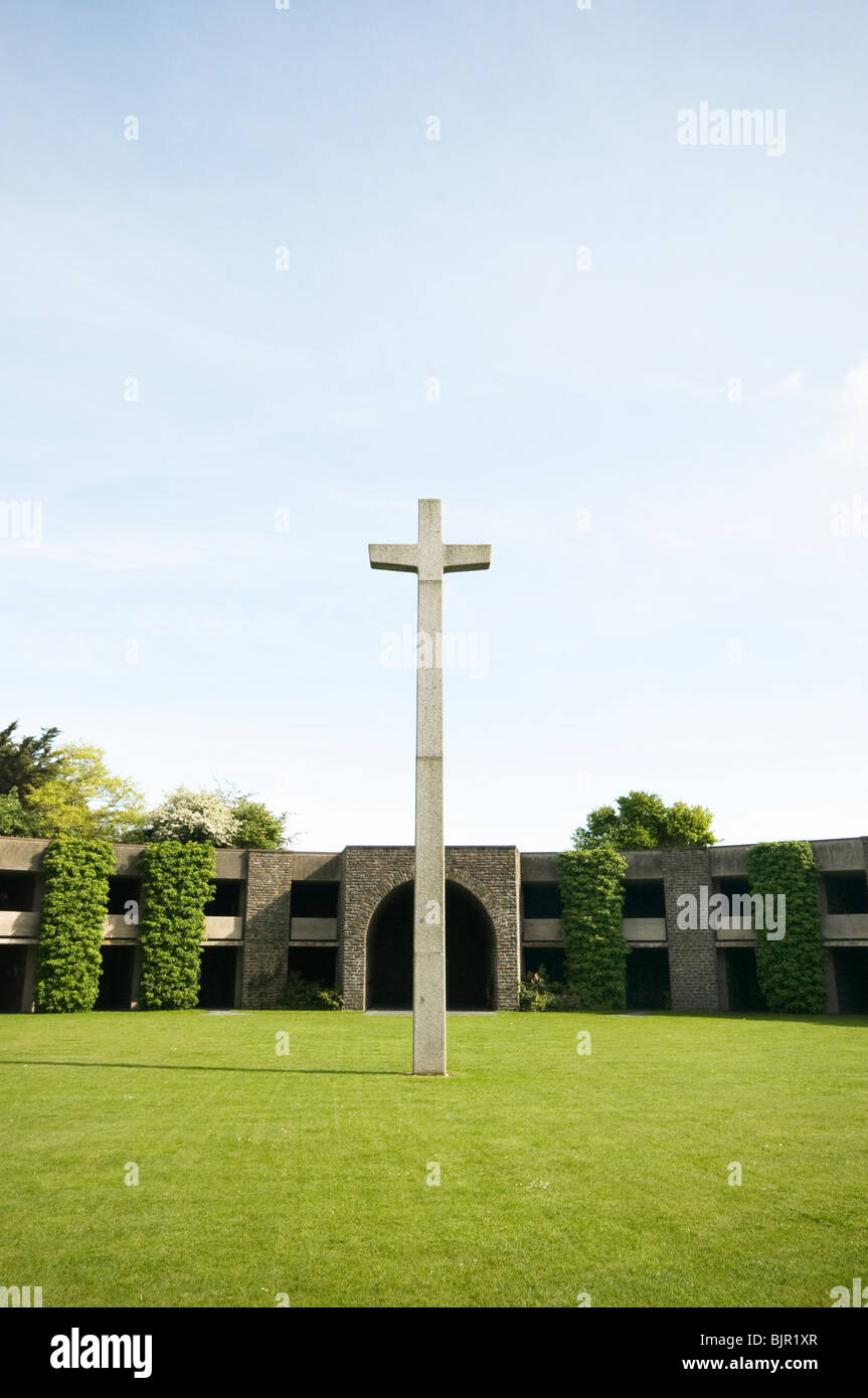 WWII deutscher Soldatenfriedhof Mont-de-Huisnes Normandie Frankreich Stockfoto