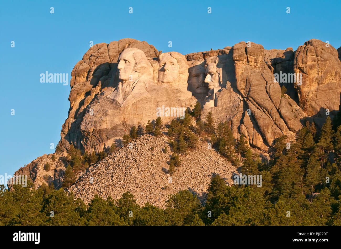 Sunrise, Mount Rushmore, Mount Rushmore National Memorial, South Dakota, USA Stockfoto