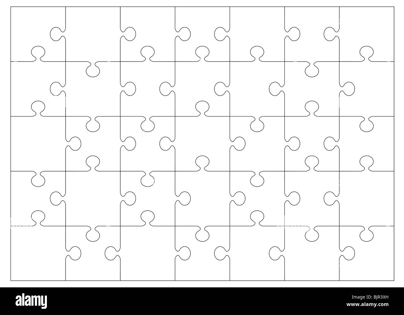 Schwarz / weiß Puzzle oder Rätsel Kontur, die Sie an Ihr eigenes Bild oder  Bild überlagern können Stockfotografie - Alamy