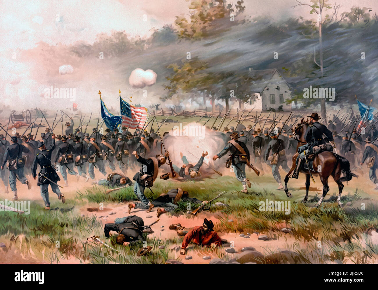 Schlacht von Antietam oder Sharpsburg, kämpften am 17. September 1862 während des Bürgerkriegs in USA Stockfoto