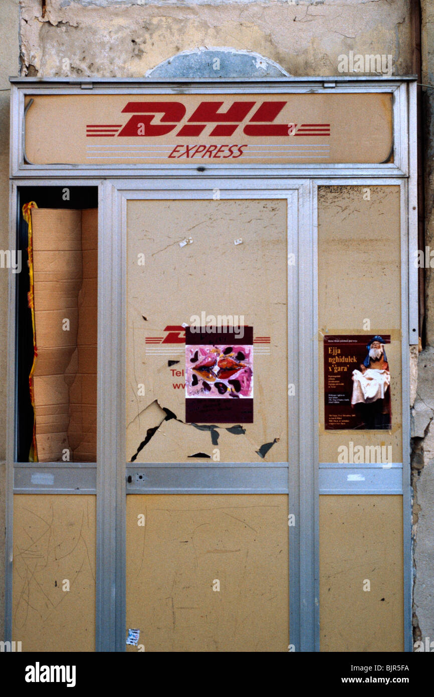 Nicht mehr existierenden DHL-Büro in Malta Stockfoto