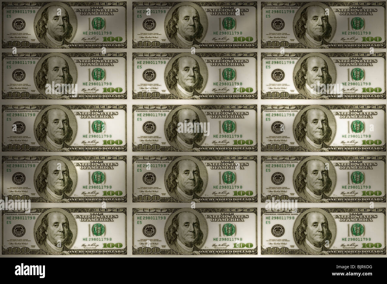 Stapel von Amerika Geld Stockfoto