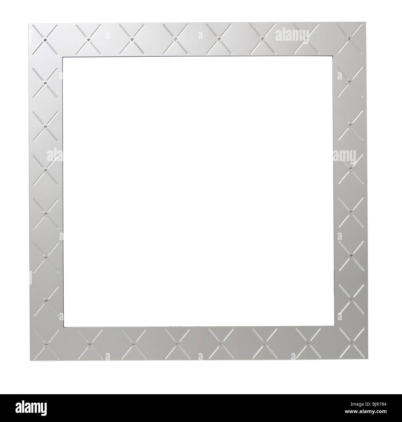 Silber Metall Bilderrahmen Stockfoto