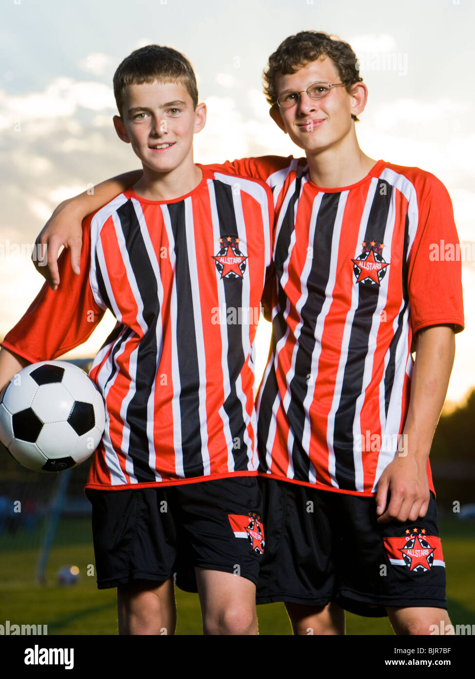 Jugend-Fußball-Spieler Stockfoto