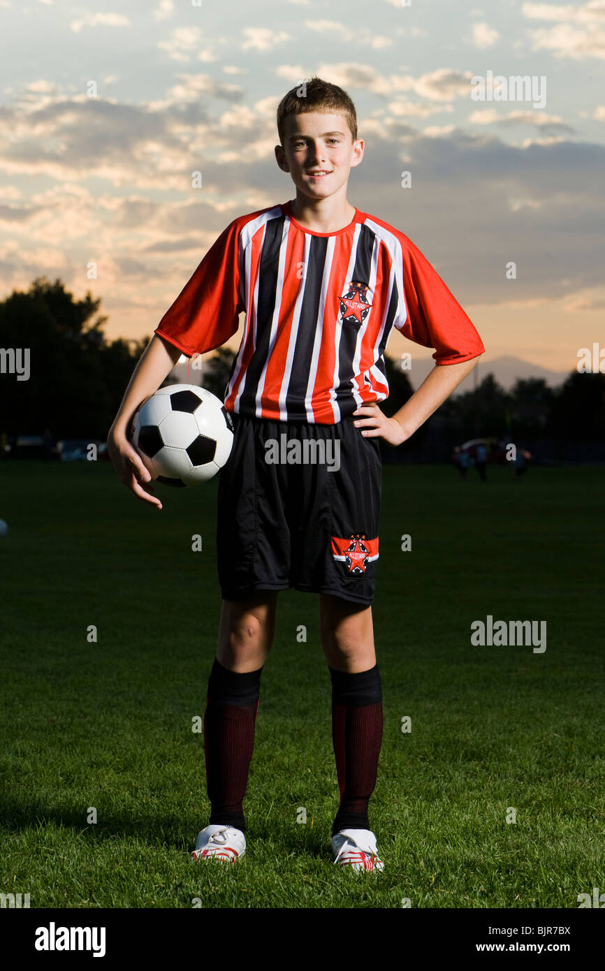 Jugend-Fußball-Spieler Stockfoto