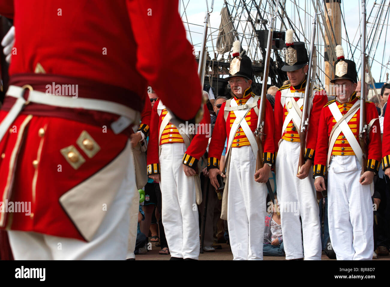 alten Soldaten, maritime, Aufladung durchführen, Great Yarmouth, Norfolk, Großbritannien Stockfoto