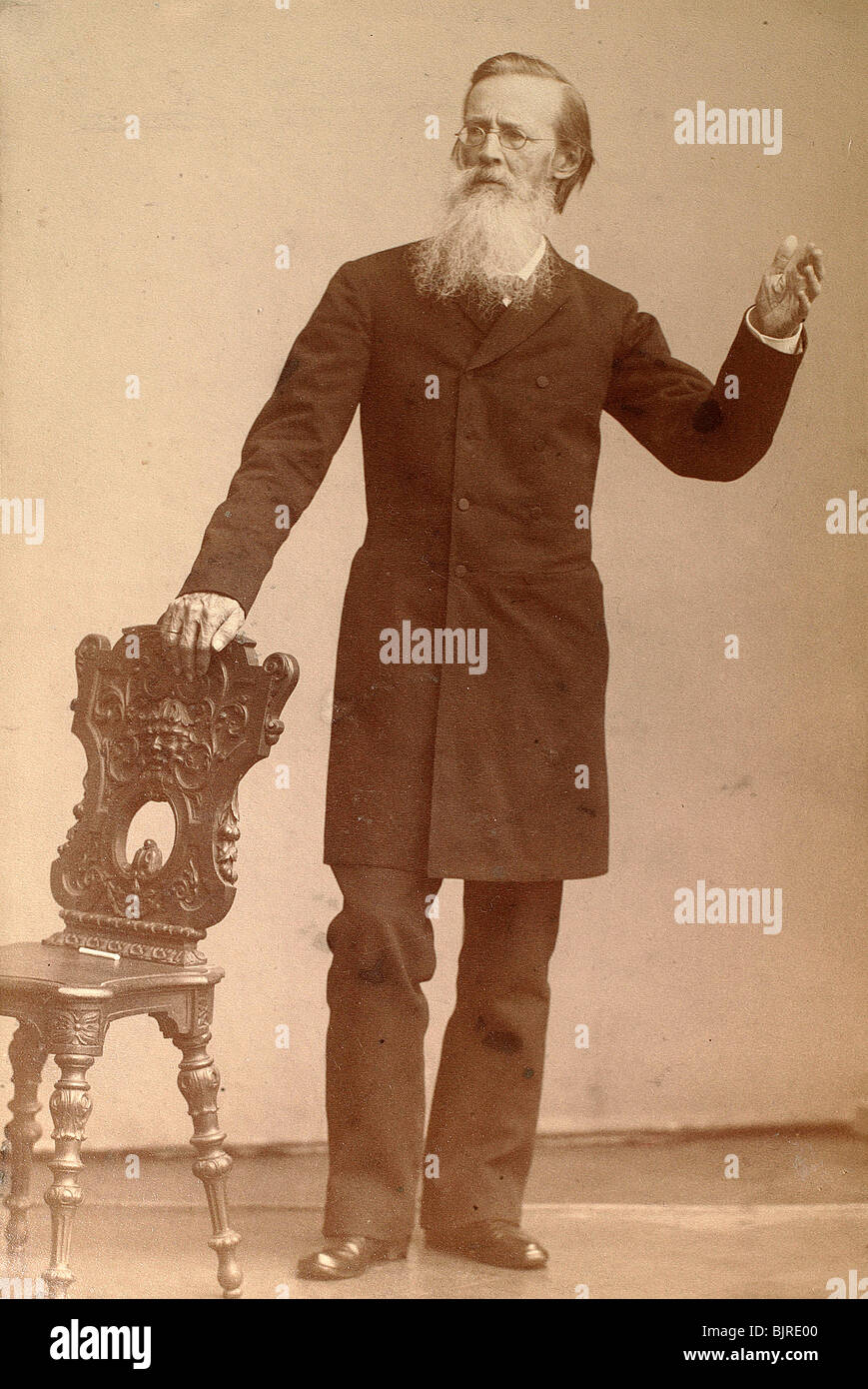 Apollon Maykow, russischer Dichter, Ende des 19. Jahrhunderts. Künstler: Andrei Deniere Stockfoto