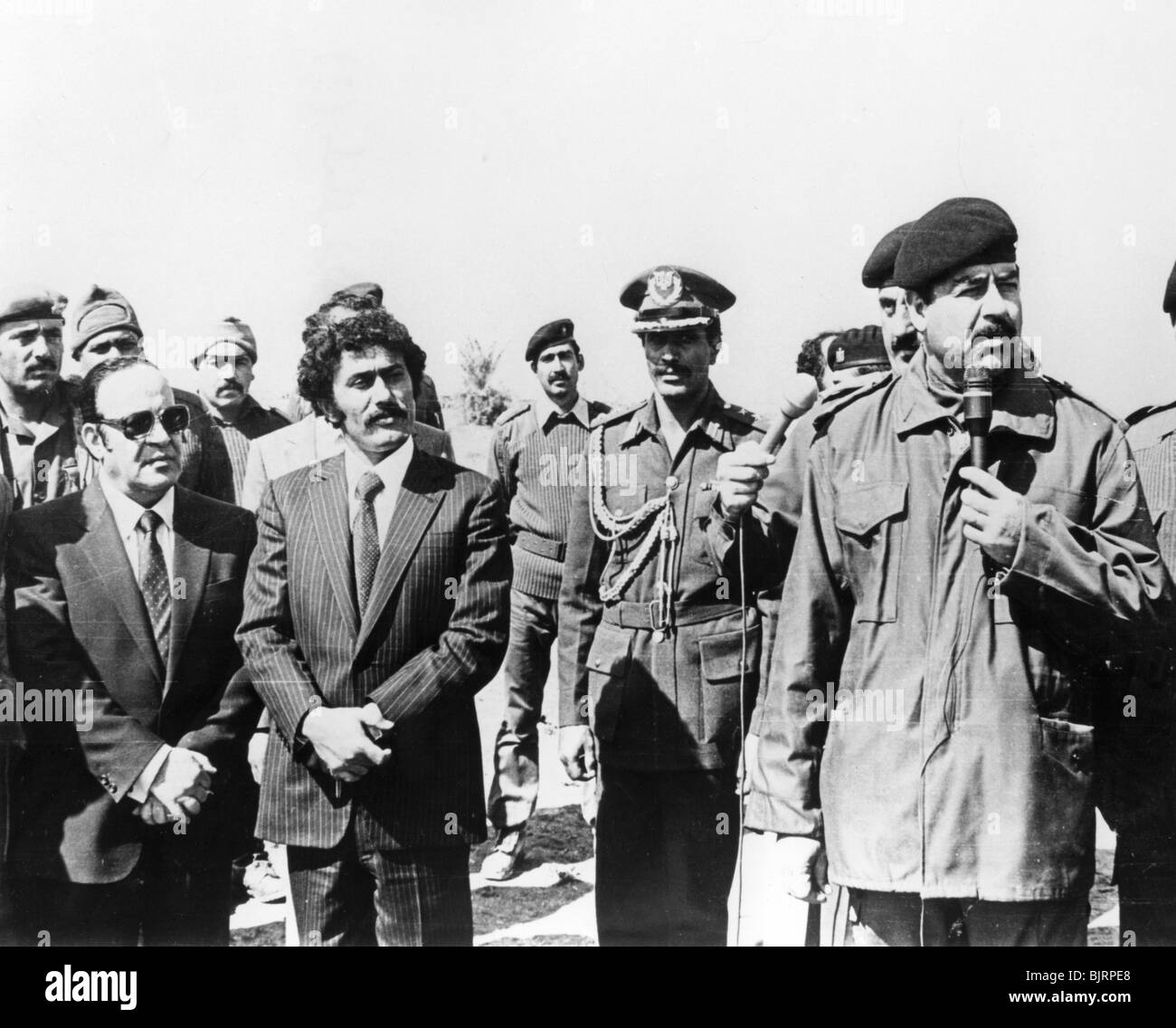 Saddam Hussein eine Rede geben, Irak, 1986. Artist: Unbekannt Stockfoto