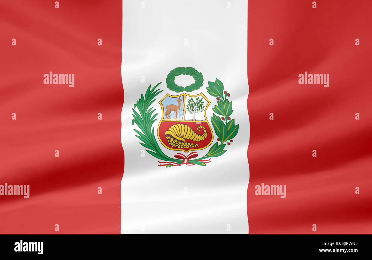 Flagge von Peru Stockfoto