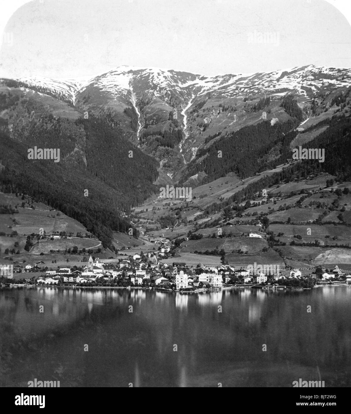 Zell am See und die Schmittenhöhe, Salzburg, Österreich Berg, c 1900. Artist: Wurthle & Söhne Stockfoto
