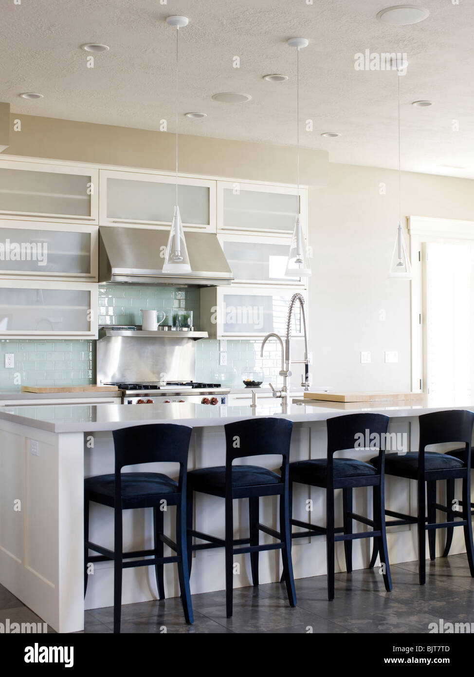 USA, Utah, Provo, Küche im Luxus-Haus Stockfoto