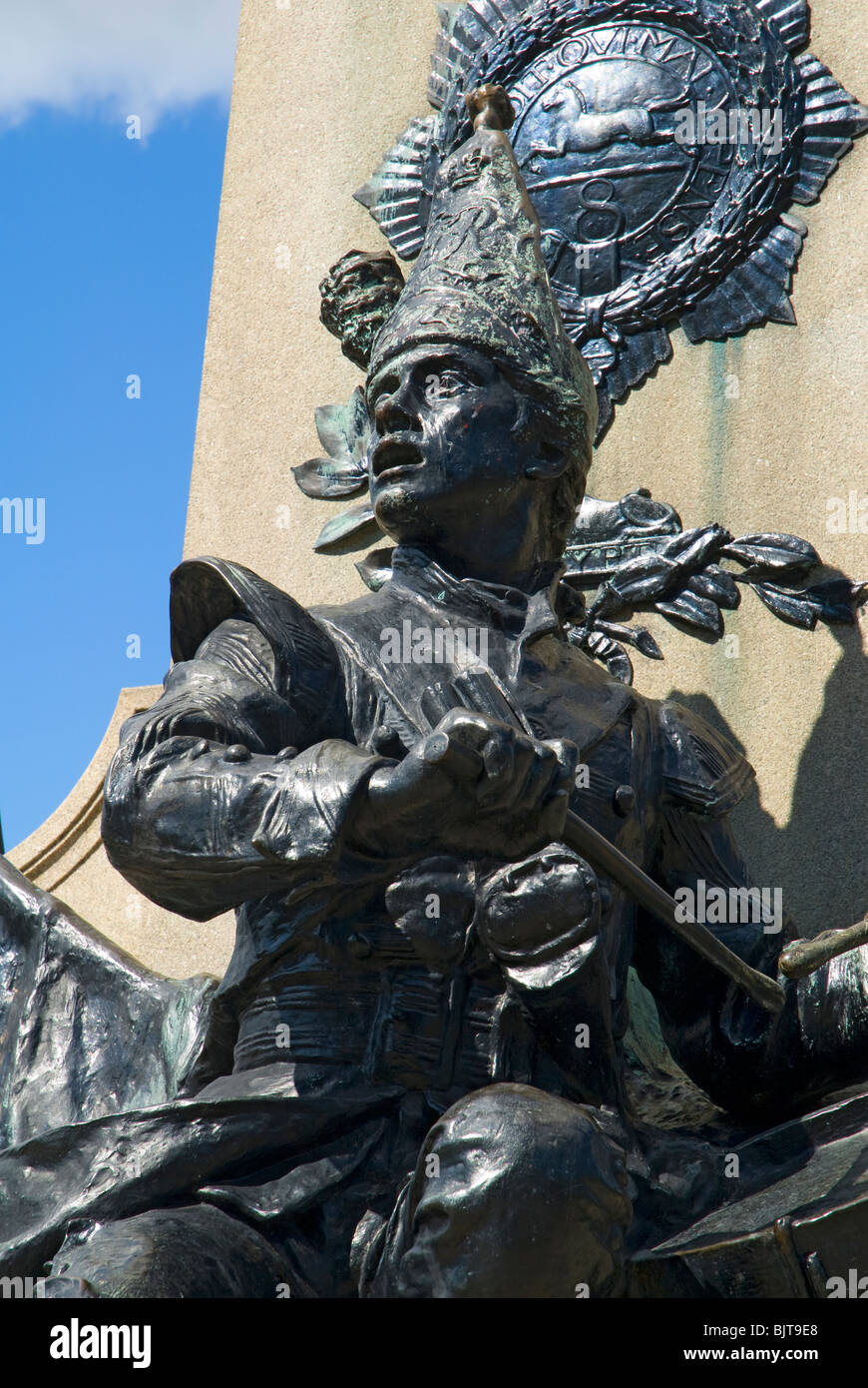 Statue der Trommler, Teil des Denkmals für des Königs Regiment, Liverpool, England, UK Stockfoto