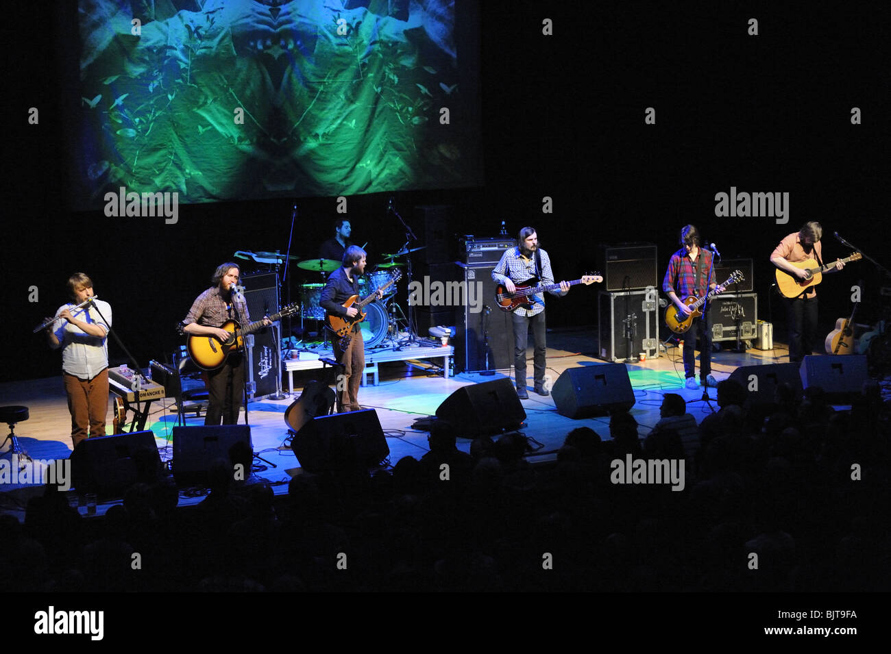 US-amerikanische Rock-band, Midlake, in Birmingham Town Hall 16. Februar 2010 Stockfoto