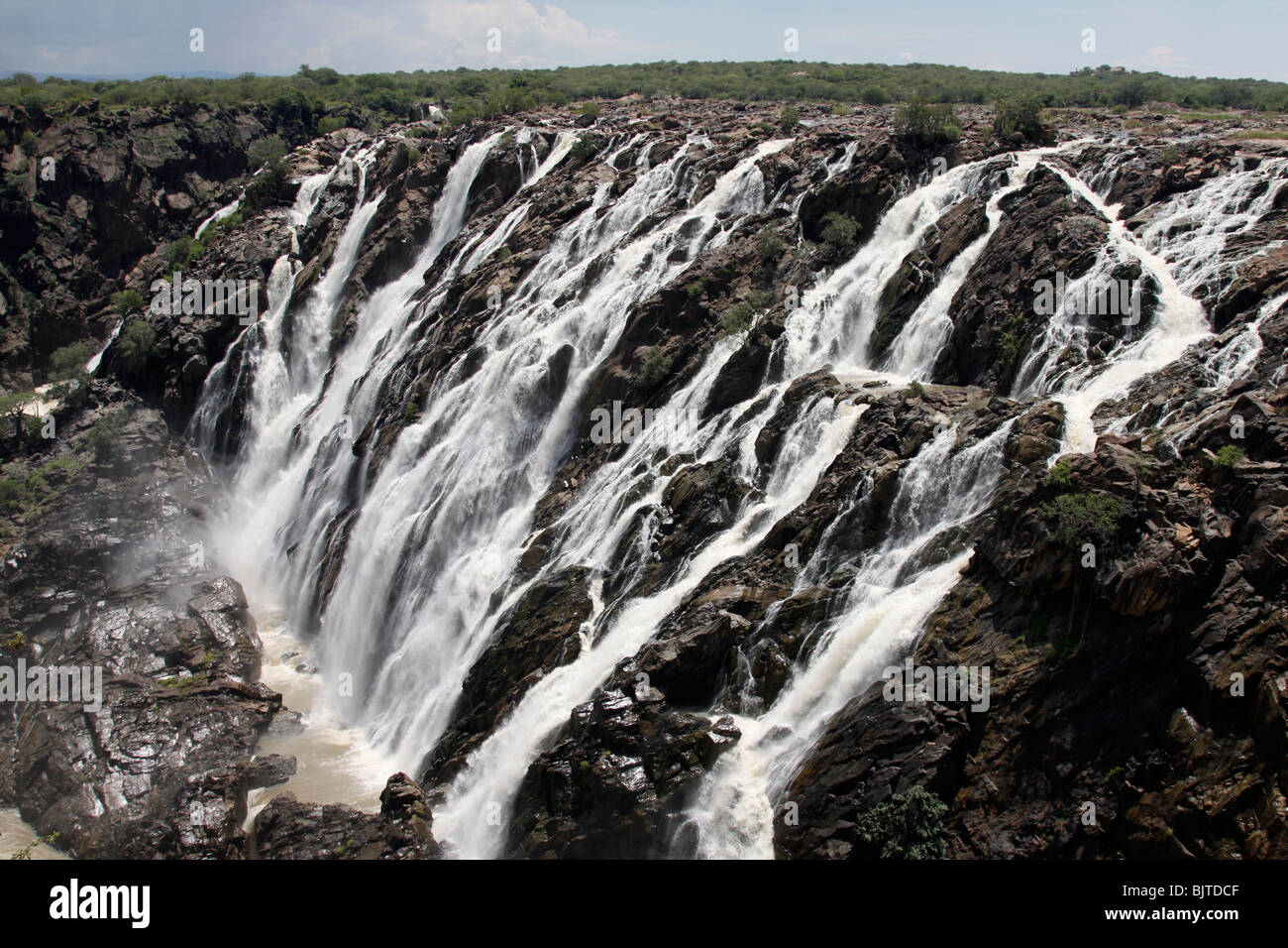 Ruacana Wasserfälle, Provinz Cunene, Grenze von Angola und Namibia, Afrika. © Zute und Demelza Lightfoot www.lightfootphoto.com Stockfoto