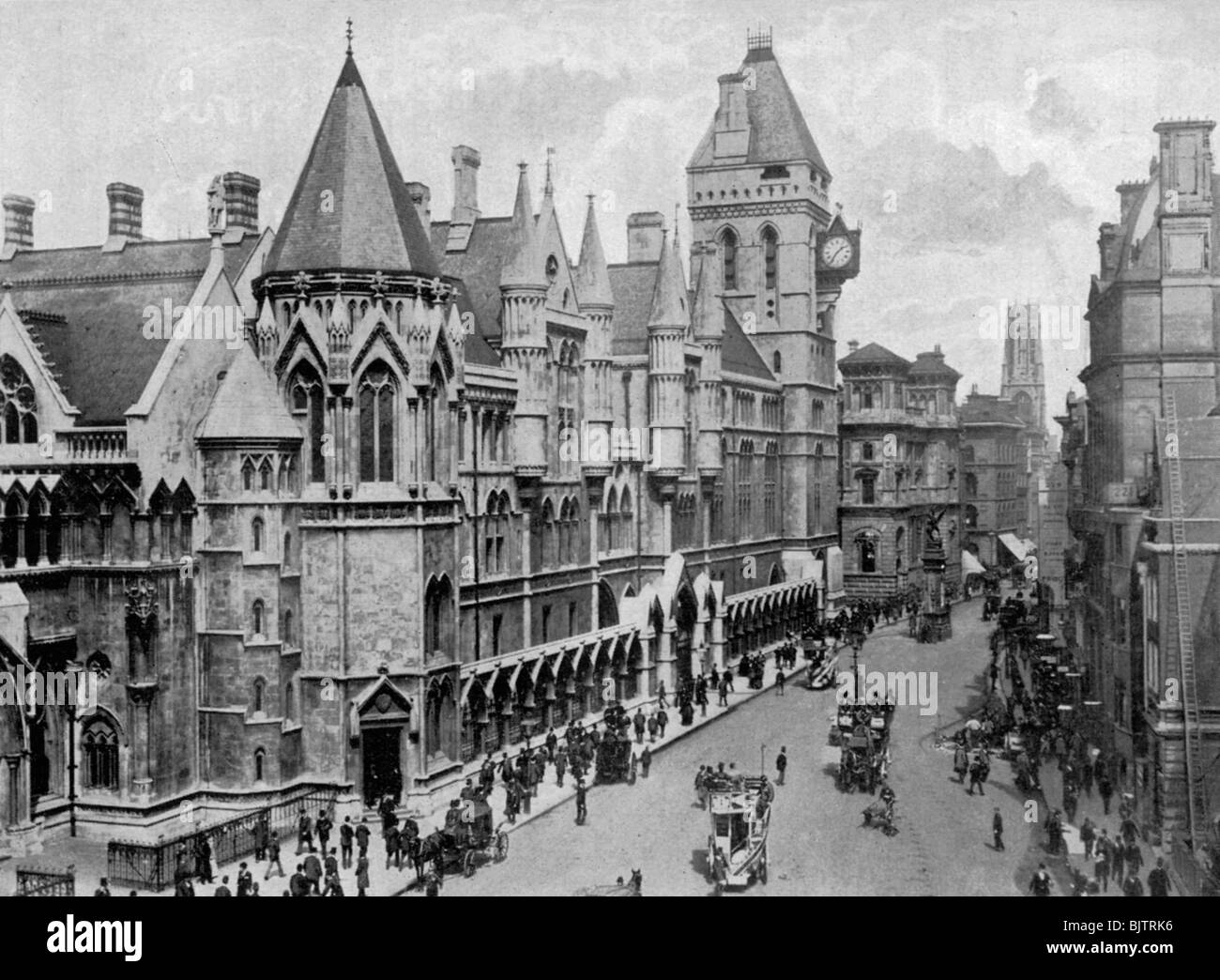 Die Royal Courts of Justice, Strang, Westminster, London, 1904. Artist: Unbekannt Stockfoto